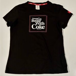 Puma x Coca Cola Women's Graphic Short Sleeve Tee, size Juniors Med